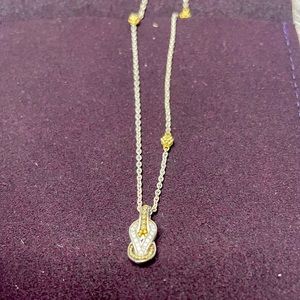 Lagos Newport Two Toned Small Diamond Pendant Necklace